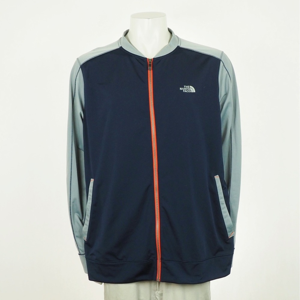 The North Face Full-Zip Track Jacket Mens 2XL XXL Navy Blue Mountain Athletics